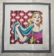 Colors Of Praise Needlepoint Handpainted Canvas PE-180  Flapper  / 18 mesh count