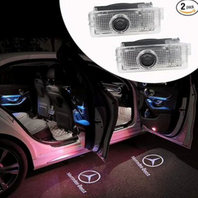 2X HD LED Ghost Shadow Projector Laser Door Light For MB CLS CLA C207