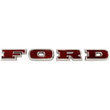 Grille Letter Set Ford W Red Inlay And Speed Nuts Bronco 66-77 Grille Letter Set Ford W Red Inlay And Speed Nuts Bronco 66-77