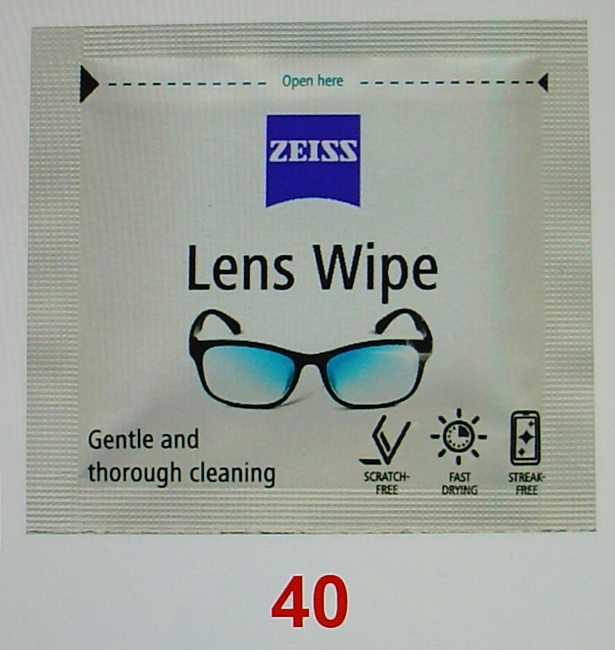 ZEISS OPTICAL LENS CLEANING WIPES Glasses Camera Screen 8, 40, 80 or