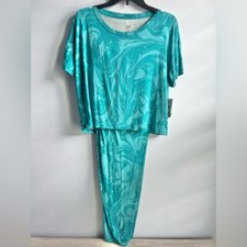 JENNI Women's 2-Pc. Short-Sleeve Jogger Pajamas Set