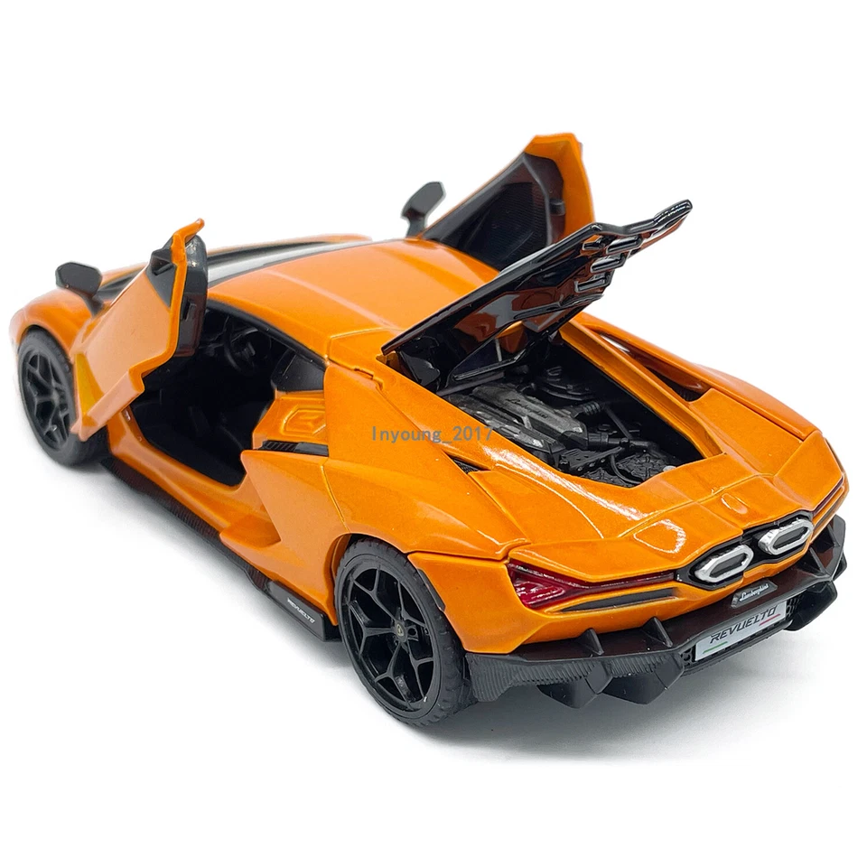 1/32 Scale Lamborghini Revuelto Model Car Diecast Toy Cars Toys for Boys Orange - Image 3 of 4
