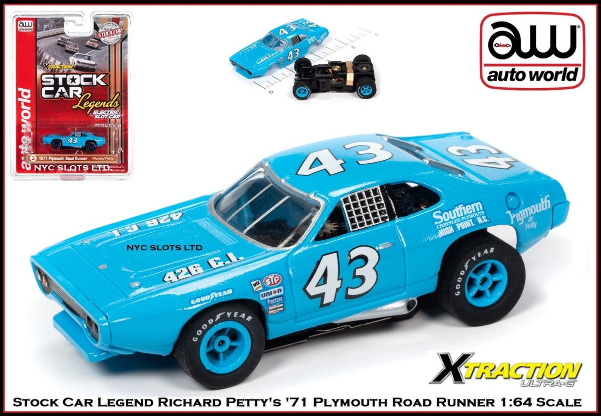 AUTO WORLD ☆ '71 Roadrunner GTX☆HOスロットカー Auto World X-Traction R31 1971 Plymouth Road Runner Richard