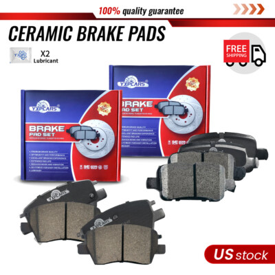 Front & Rear Ceramic Disc Brake Pads Kit for Chevy Bolt EV 2016 -2019 Cruze Volt