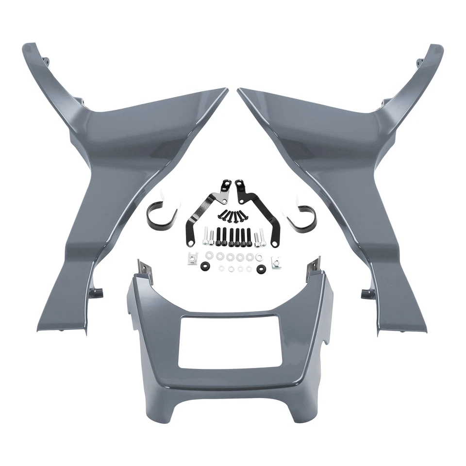 Cubierta de alerón de barbilla de carenado lateral apta para Harley Road Glide 2017-2024 Gunship gris Foto 2 de 4