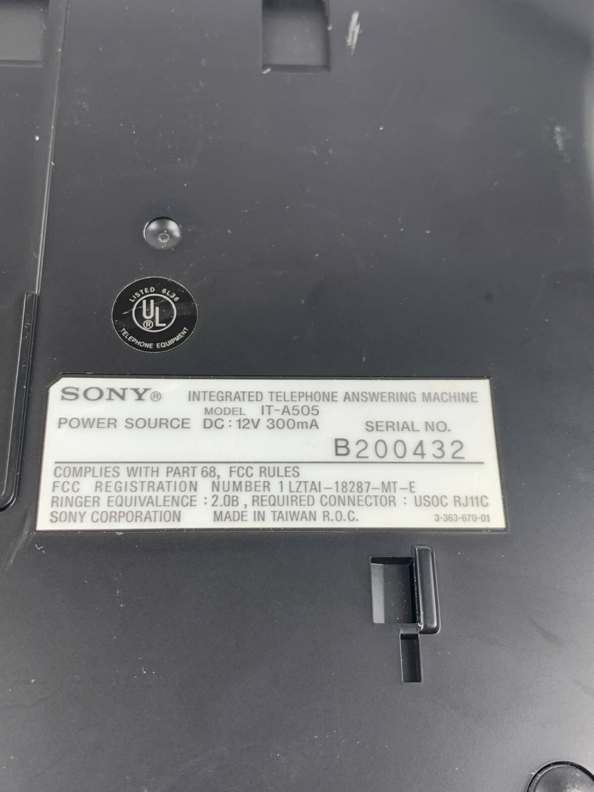 Vintage Sony ItA505 Integrated Telephone / Answering Machine with