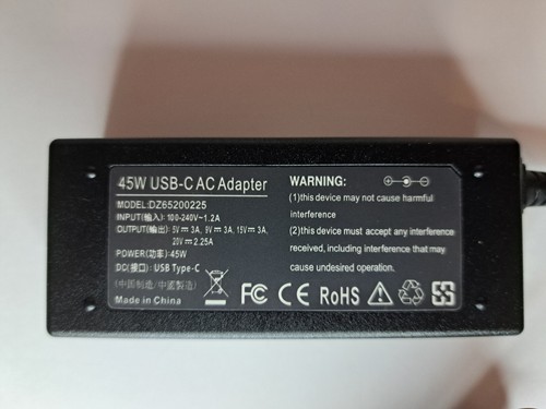 45W USB-C AC Adapter For Chromebook - Picture 2 of 4