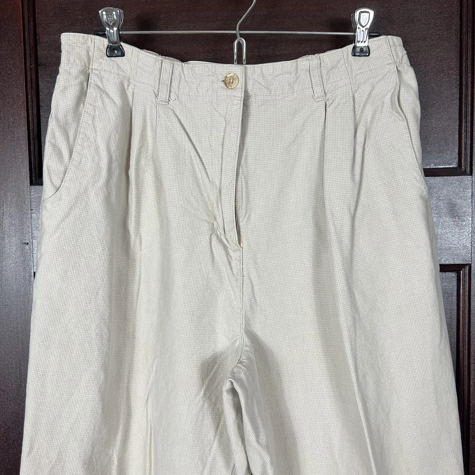 Calça cáqui feminina vintage moda insetos 14/16 plissada frente cintura alta anos 90 Y2K - Imagem 2 de 4