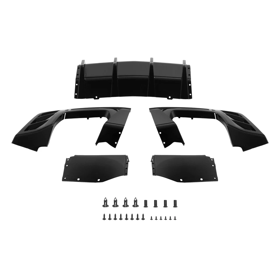 Rear Bumper Lip Diffuser Glossy Black For Chevrolet Camaro SS LT LS 2016-2024 - Image 3 of 4