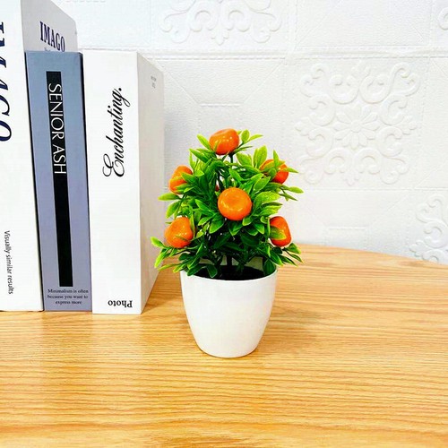 Artificial Potted Fake Fruit Tree Plant Bonsai Pot Home Garden Office Decoration - Picture 15 of 16