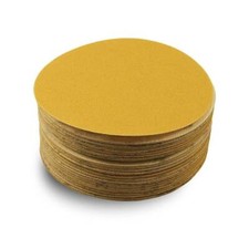 5 Inch Hook and Loop Gold Sanding Discs, 50 Pack