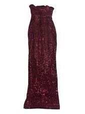 Nookie Midi Strapless Dress in Pink Sequin