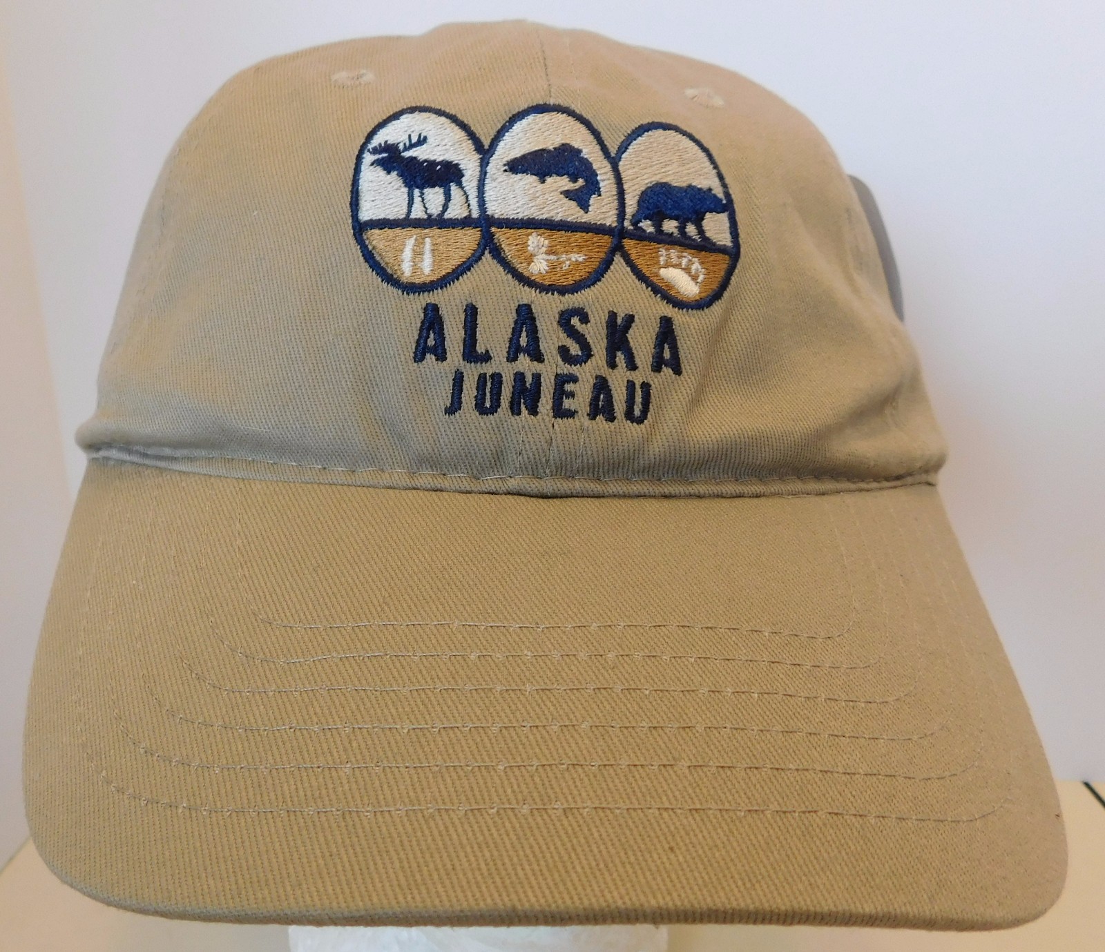 Juneau Hat Alaska Moose Fish Bear USA Embroidery Unisex Cap eBay