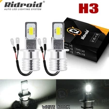 2Pcs H3 LED Fog Light Bulb Conversion Kit Super Bright White DRL Lamp 6000K 110W