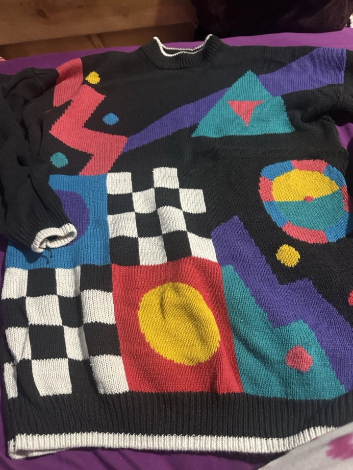 Middlebroom Park 复古 80 年代针织女式毛衣 L 码 — 第 4/4 张图片