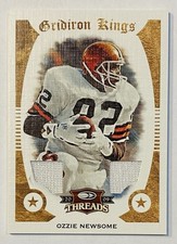 2009 Donruss Threads Ozzie Newsome Gridiron Kings 39/250 #39 HOF Game Worn Patch