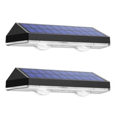 2Pack LED Solar Power Fence Lights Deck Door Wall Stair Step Outdoor Garden Lamp