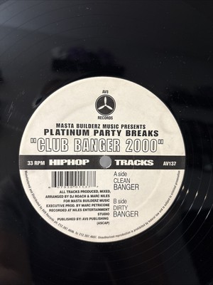 Platinum Party Break - Club Banger 2000 - Used Vinyl Record 12  - DJ Roach 