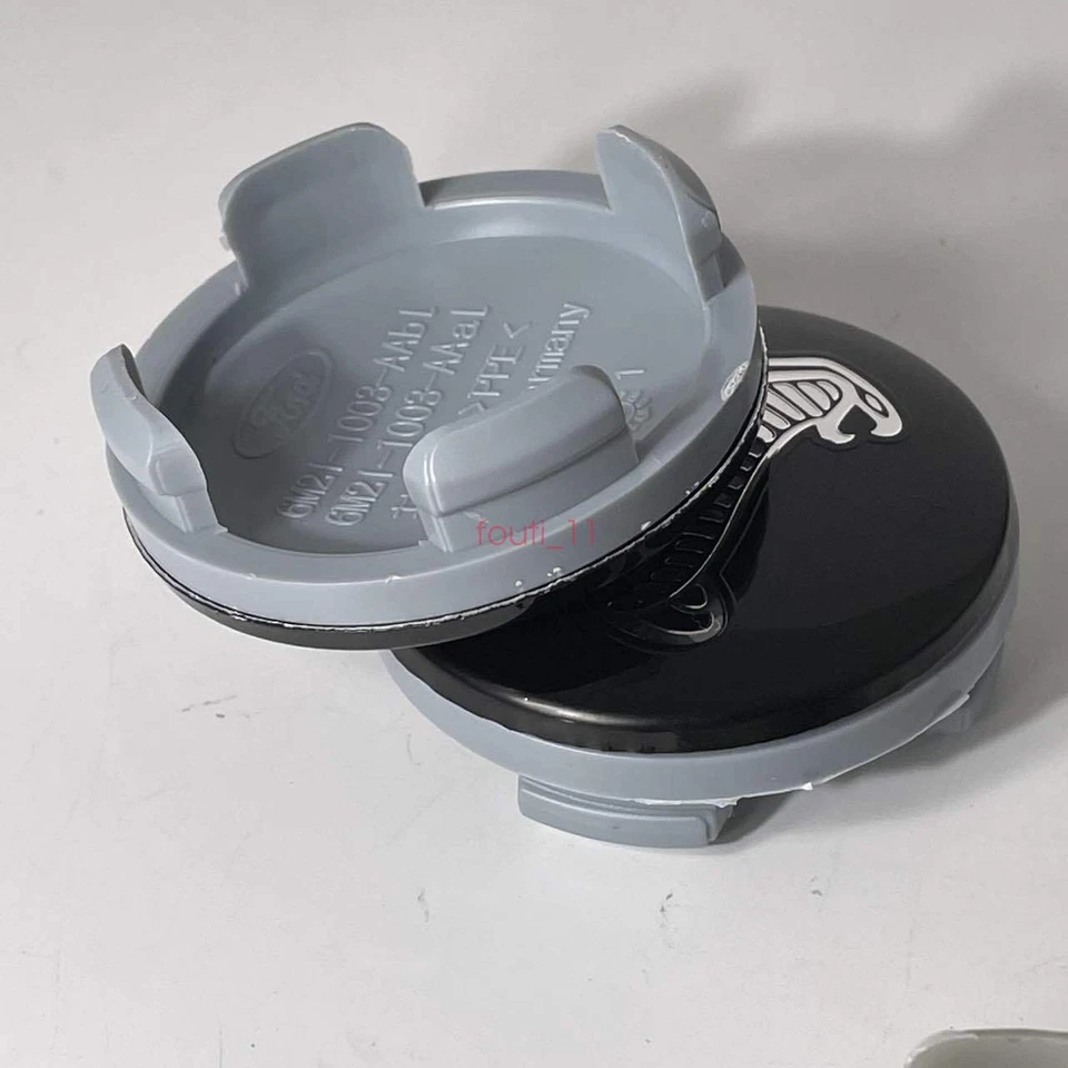 Tapacubos centrales de llantas de aleación negra Cobra Shelby de 54 mm 4 un. Tapacubos de llanta para Ford Foto 2 de 4
