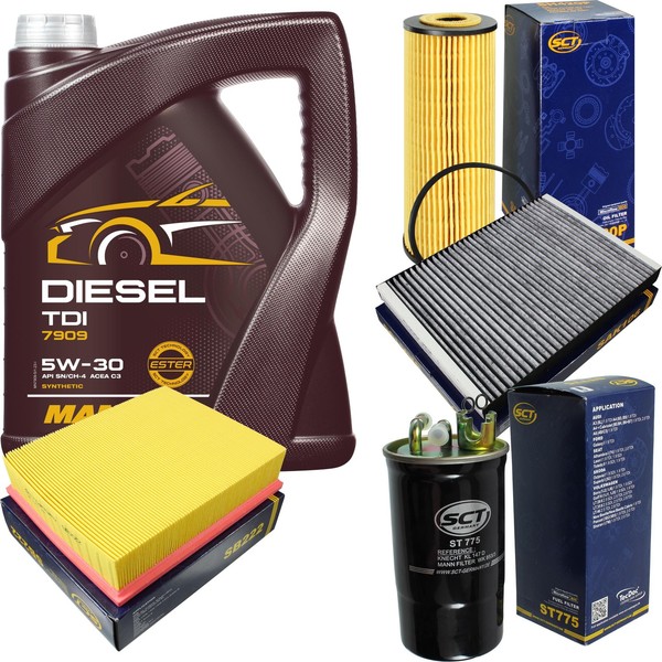 SCT Inspektionspaket 5L Mannol Diesel TDI 5W-30 FüR VW Passat Variant 1.9-image