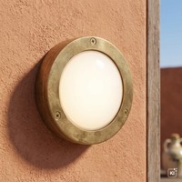 Wand Lampe Aus Messing IP64 Ø14Cm Wetterfest Maritime Leuchte Terrasse Haus TüR