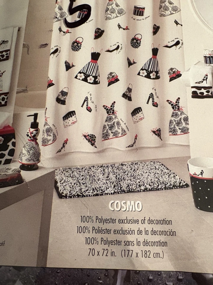 Saturday Knight Ltd. NUEVO COSMO Elegante Uptown Niña Vestido Sombrero Cortina de Ducha Foto 3 de 4