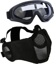 AOUTACC Airsoft Protective Gear 42 x 16 centimeter,19 x 8 centimeter, Black 