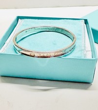 【Near Mint】Tiffany & Co. 1837 Sterling Silver 925 Bangle Bracelet ｗ/Pouch/box