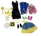 Barbie Top Skirt Shirt Black Dress Sneakers Heels Accessories Mixed Lot Vtg