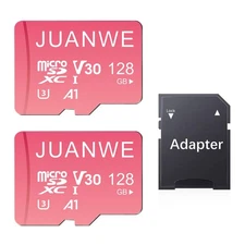 128GB Micro SD Card 2 Pack 128GB TF Card with Adapter, microSDXC Memory Card ...