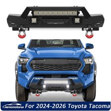 Front Bumper With Winch Plate Lights D-rings For 2024-2026 Toyota Tacoma Sr5
