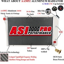 3Row Aluminum Race Radiator For 1977-1982 1980 Chevy Corvette C3 5.7L/5.0L v8