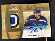 2015-16 Fleer Showcase Robby Fabbri Hot Prospects Rookie Patch Auto /299