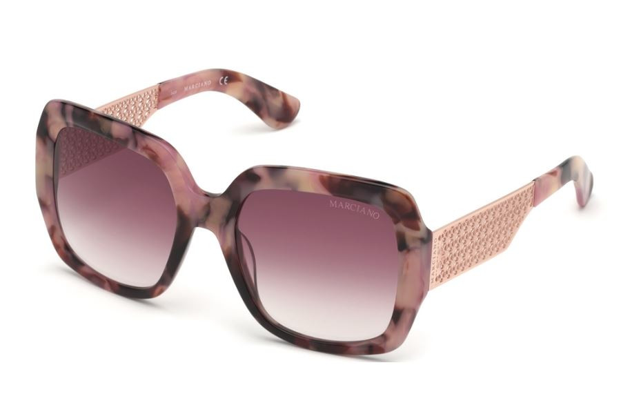 NEW Marciano Purple Tortoise Oversized Sunglasses Guess By Marciano Women main image 3