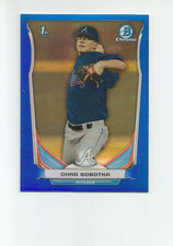 2014 BOWMAN CHROME DRAFT BLUE REFRACTORS #CDP87 CHAD SOBOTKA 105/399