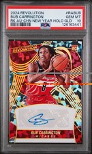 2024-25 Rookie Auto Bub Carrington Chinese New Year Holo Gold /8 PSA 10 POP 1