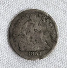 1857 Seated Liberty Half Dime U.S. Silver Coin