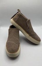 TOMS Paxton Ankle Sneaker Light Taupe Suede Women's 9 Casual Comfy Slip On