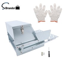 Galvanized Steel Poultry Feeders W/ Weatherproof Lid Automatic Chicken Feeder