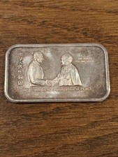 Vintage 1 Ounce Silver Bar Nixon / Mao The Beginning of a Generation of Peace 105.00 per troy oz