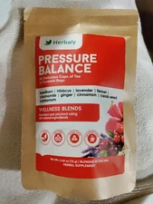 Herbaly Pressure Balance Tea Wellness Blends Vegan Sugar Free Caffeine Free 2/26