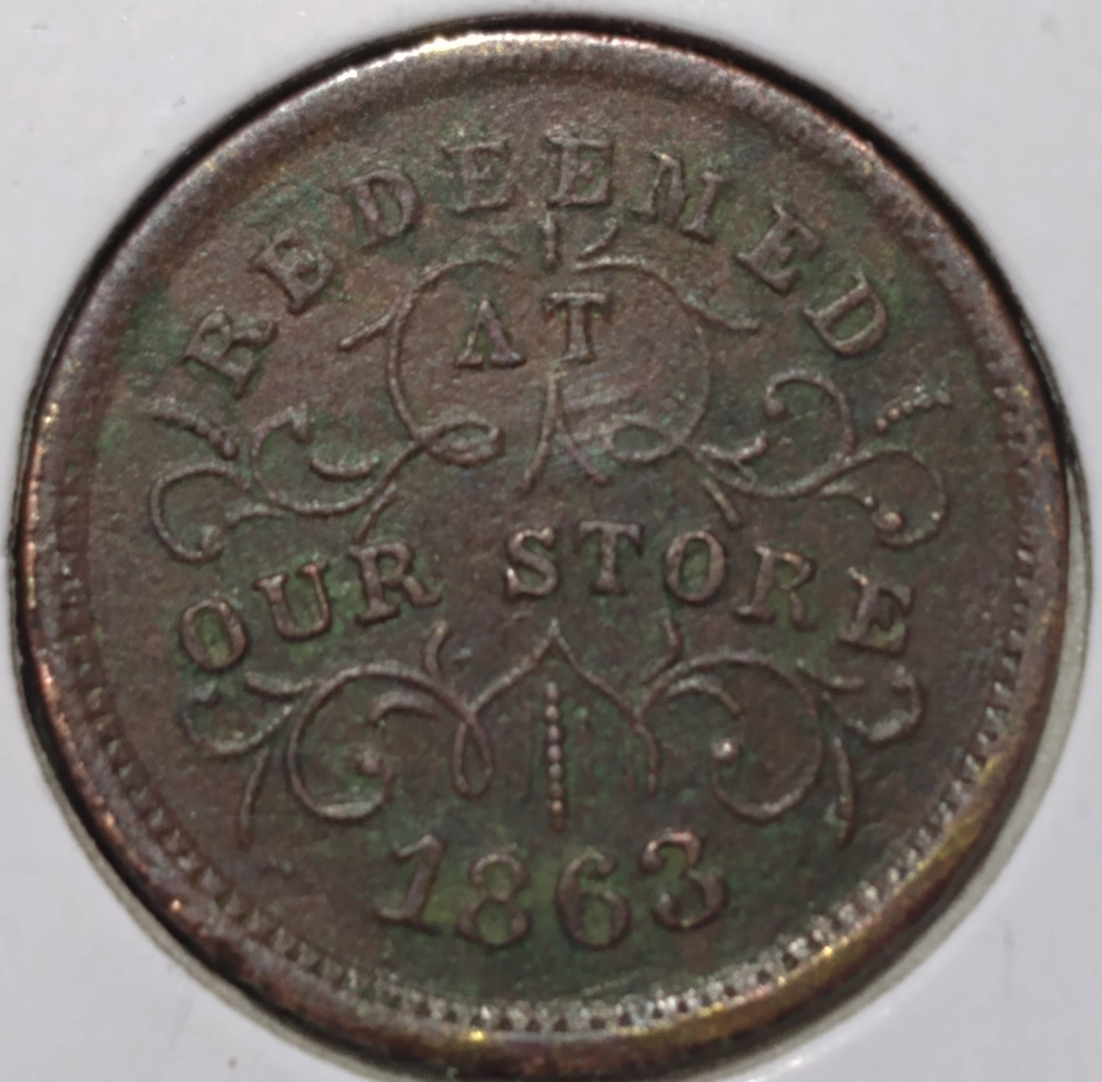 1863 Robinson & Ballou Grocers Troy New York HT Token FREE2Ship w/TRACKING(2687)
