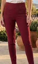 Damen Chino Hose XS Bordeauxrot gerades Bein ...