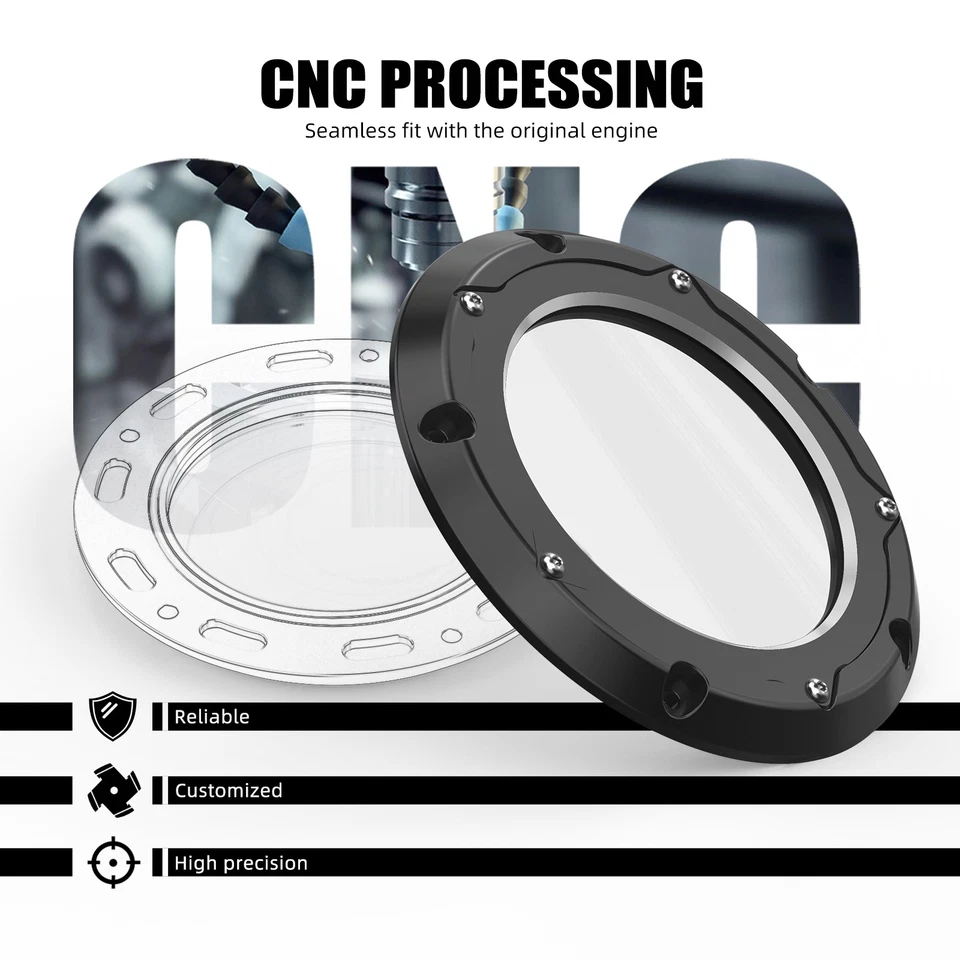 NICECNC Clear Derby Cover For Harley M8 Road King FLHR/Street Glide FLHX 16-22 Foto 4 de 4