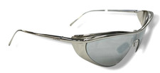 LOEWE LW 40165U 16C SHINY PALLADIUM/SMOKE MIRROR LENS AUTHENTIC SUNGLASSES 125-0
