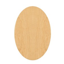 Oval 2 Wood Cutout for Crafts, Unfinished Baltic Birch Craft Shape