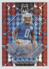 2023 Panini Mosaic Rookies Red Prizm 14/199 Daiyan Henley #304 Auto 8hh