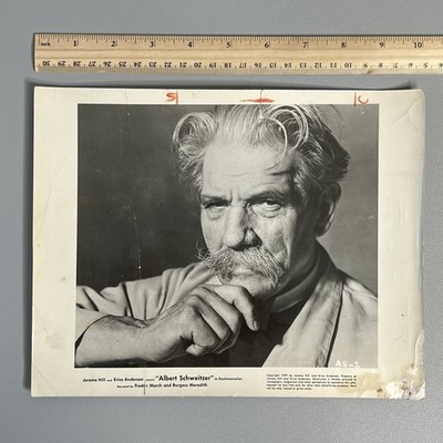1957 Albert Schweitzer Vintage Press Photo Documentary Oscar Winner Nobel 8x10