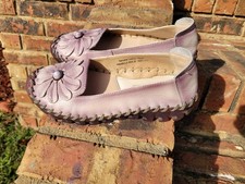 Spring Step L' Artiste Annabelle TL Purple Shoe Floral Leather US Sz 5.5-6 EU 36