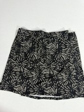 RIPSKIRT Hawai-Wrap Skirt-Shibori-Black Gray Knee Length Travel Beach Sz L